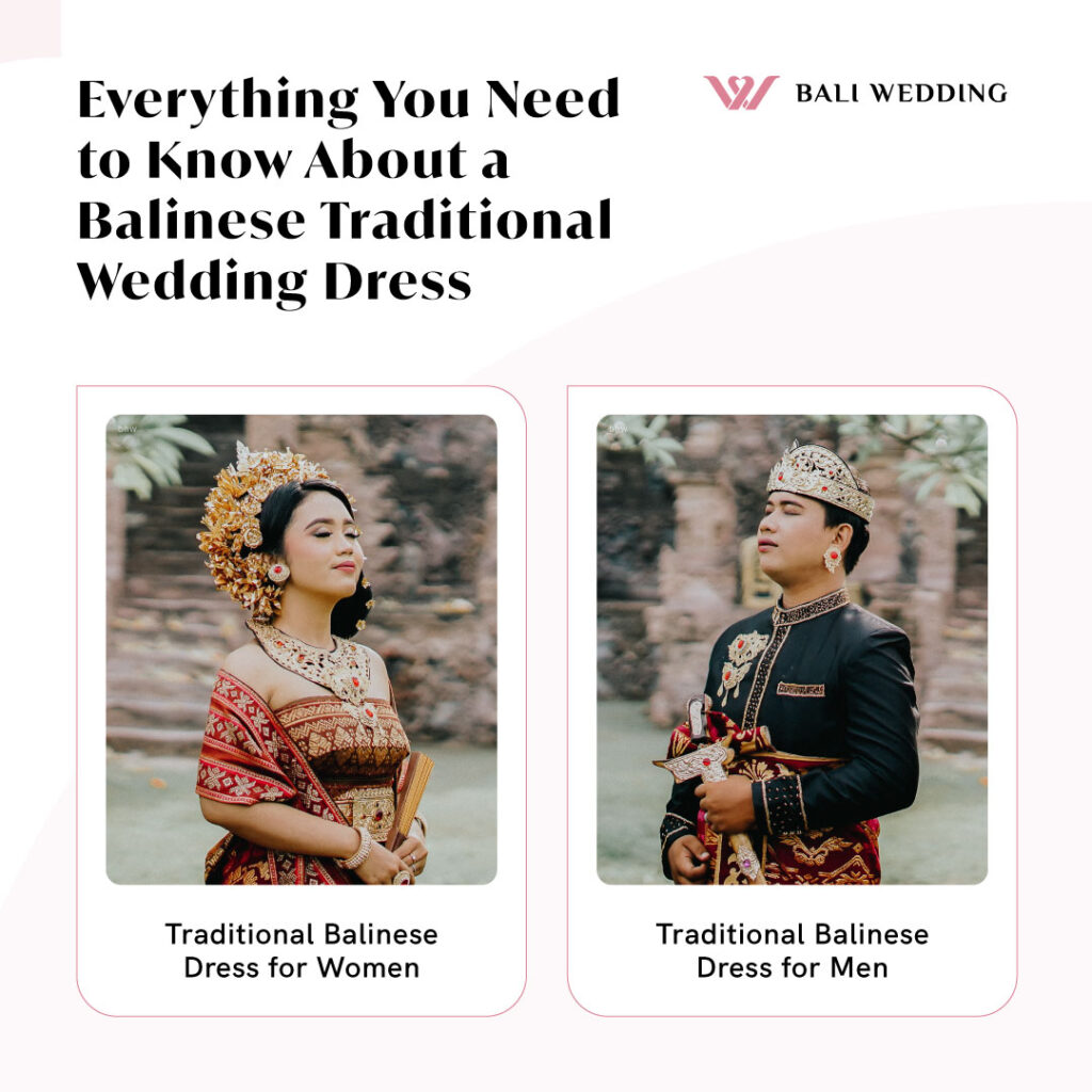 Balinese traditional wedding dress for women and men