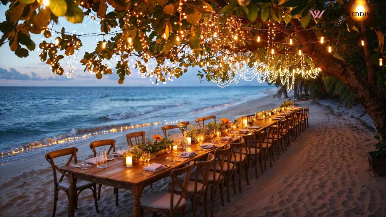 Bali Wedding Beach Dinner