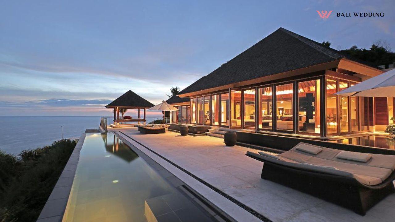 Bali Wedding Villa Pool Sunset

