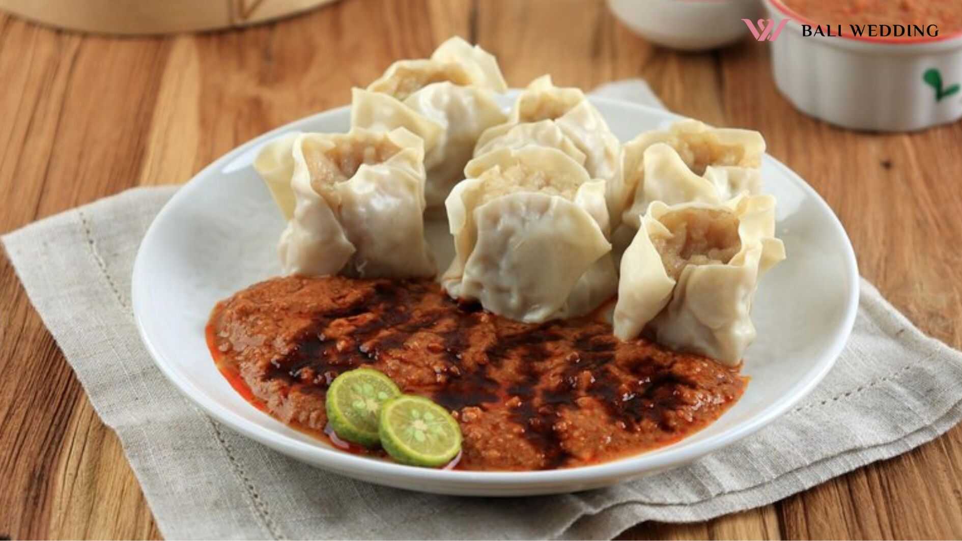 Fish Dumpling Served with Spicy Peanut Sauce and Sweet Soy Sauce