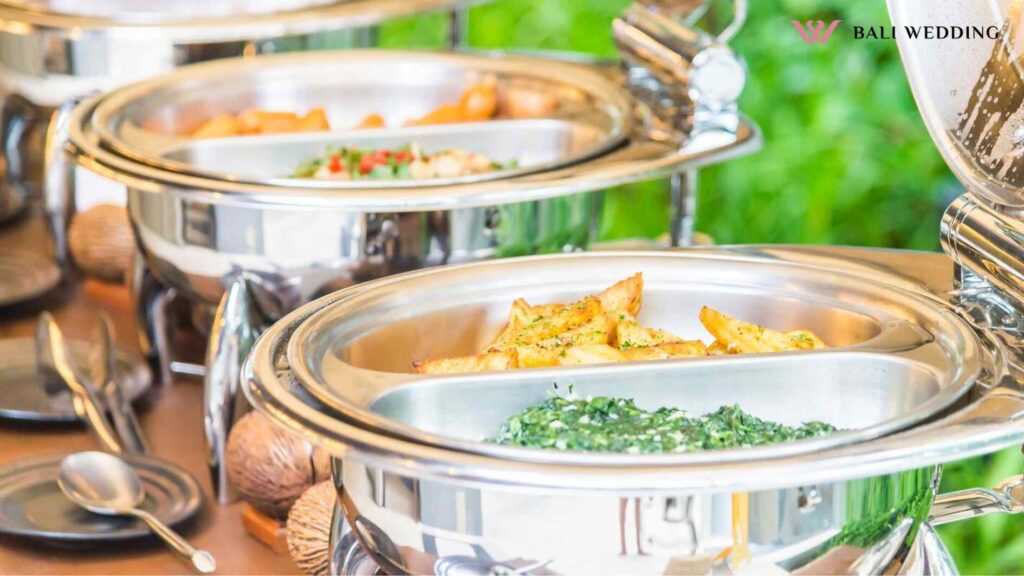 Selective focus point on Catering buffet food in restaurant