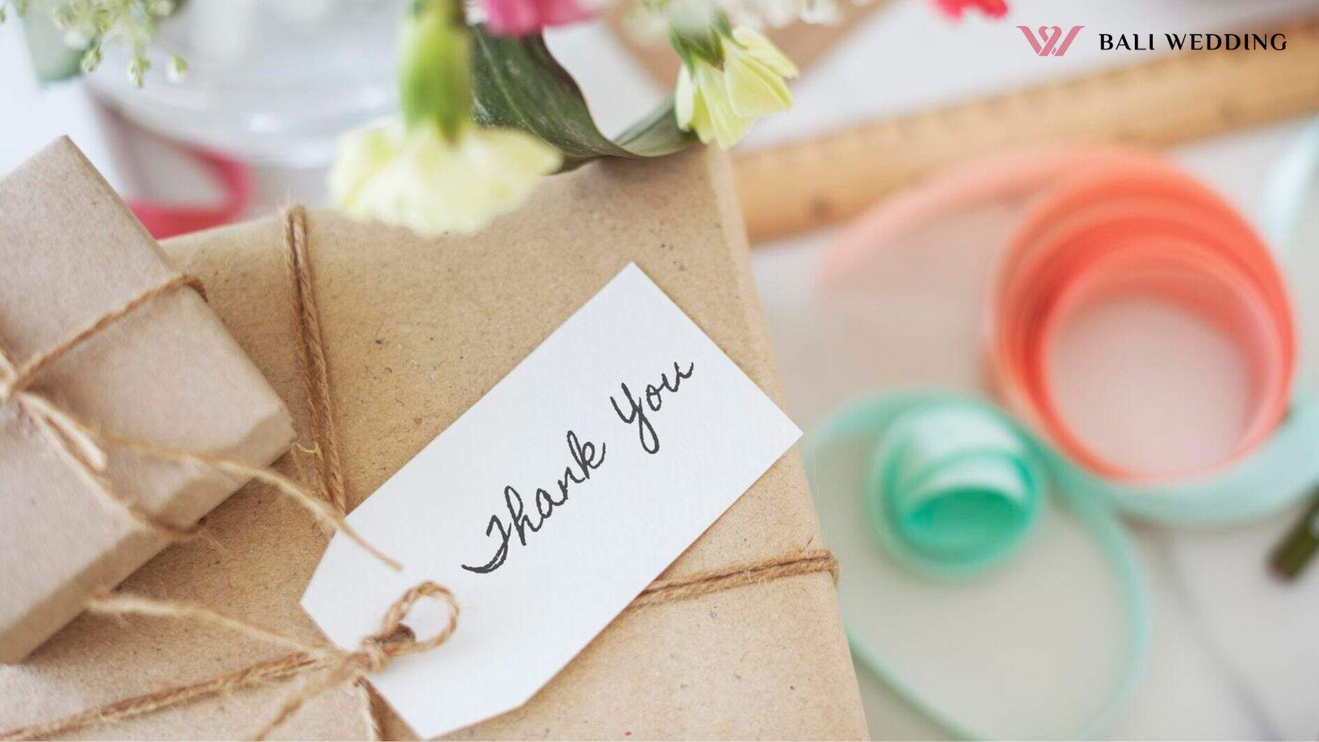 Thank you paper gift tag